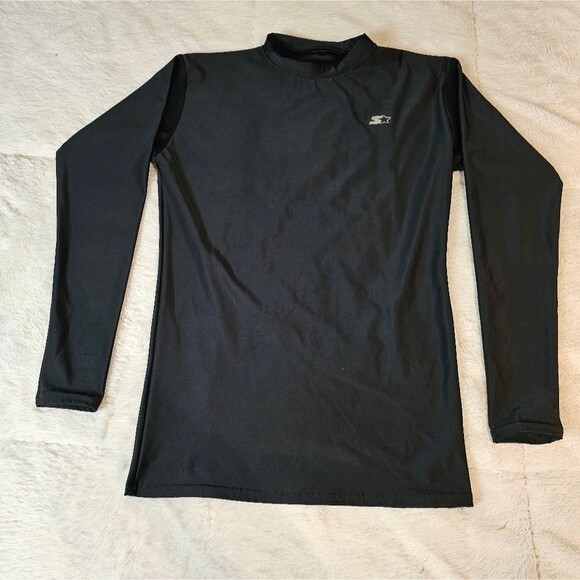 Starter Youth Dri Star Long Sleeve Black Compression Shirt. Size L - Picture 2 of 5